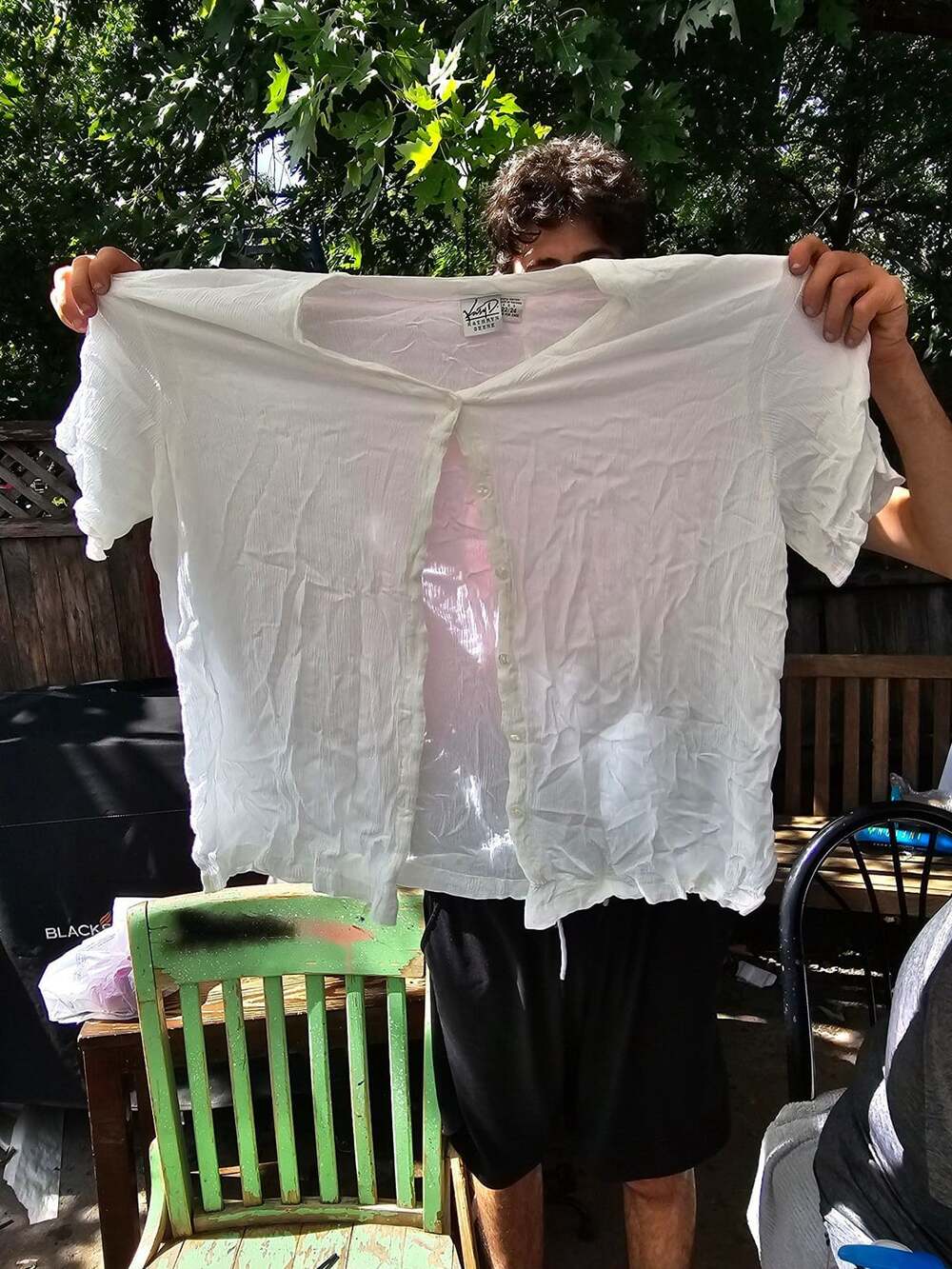 Kathryn Deene White Button Down Blouse Size 22/24